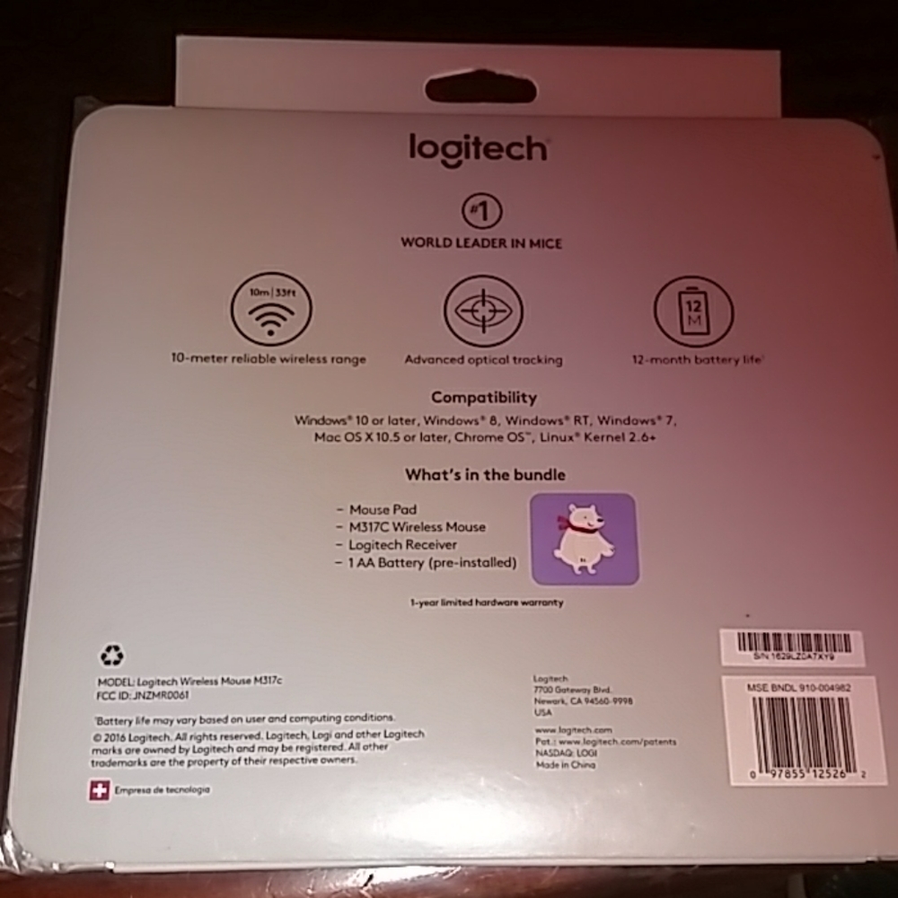 Logitech wireless mouse and pad - Picture 2 of 2